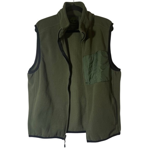 Timberland Green 3 in 1 Fleece Vest and Jacket Large - Picture 10 of 16